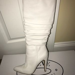 White Knee High Steve Madden Boots